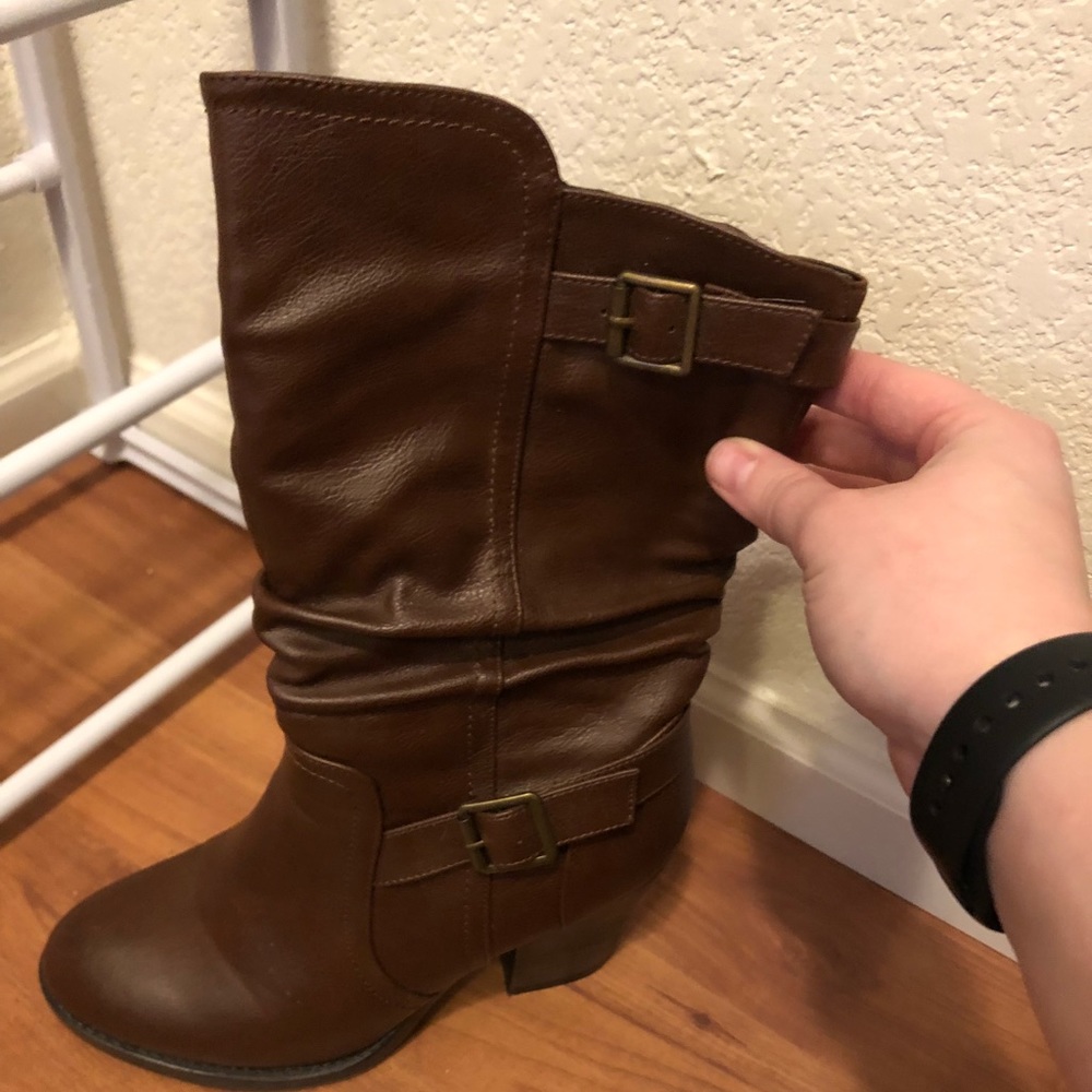 Ankle booties with heels